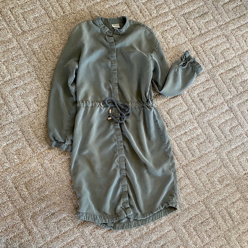 Green Button Down Dress